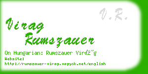 virag rumszauer business card